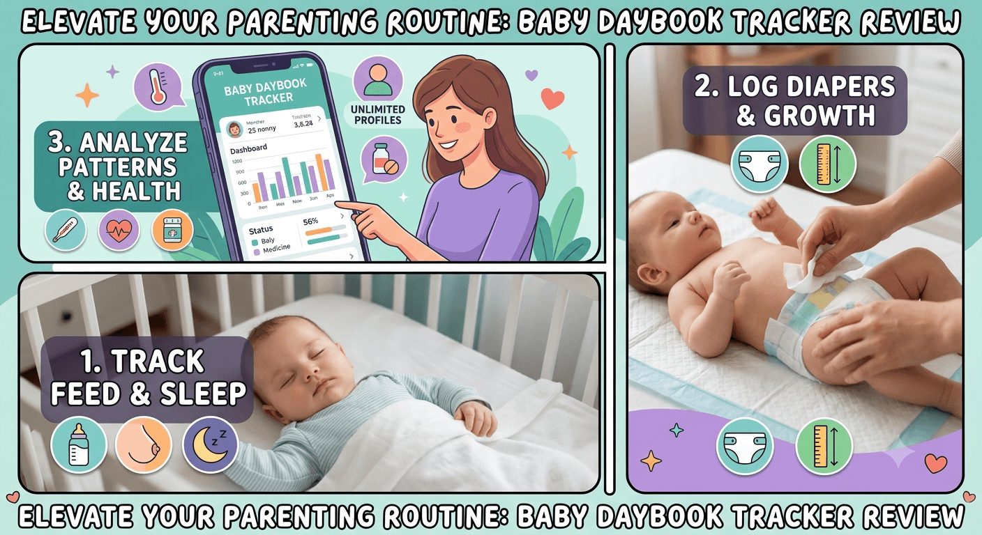Baby Daybook Tracker: The Ultimate Offline Routine & Health Log for Parents
